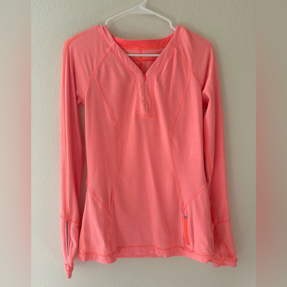 lululemon athletica salmon half zip jacket